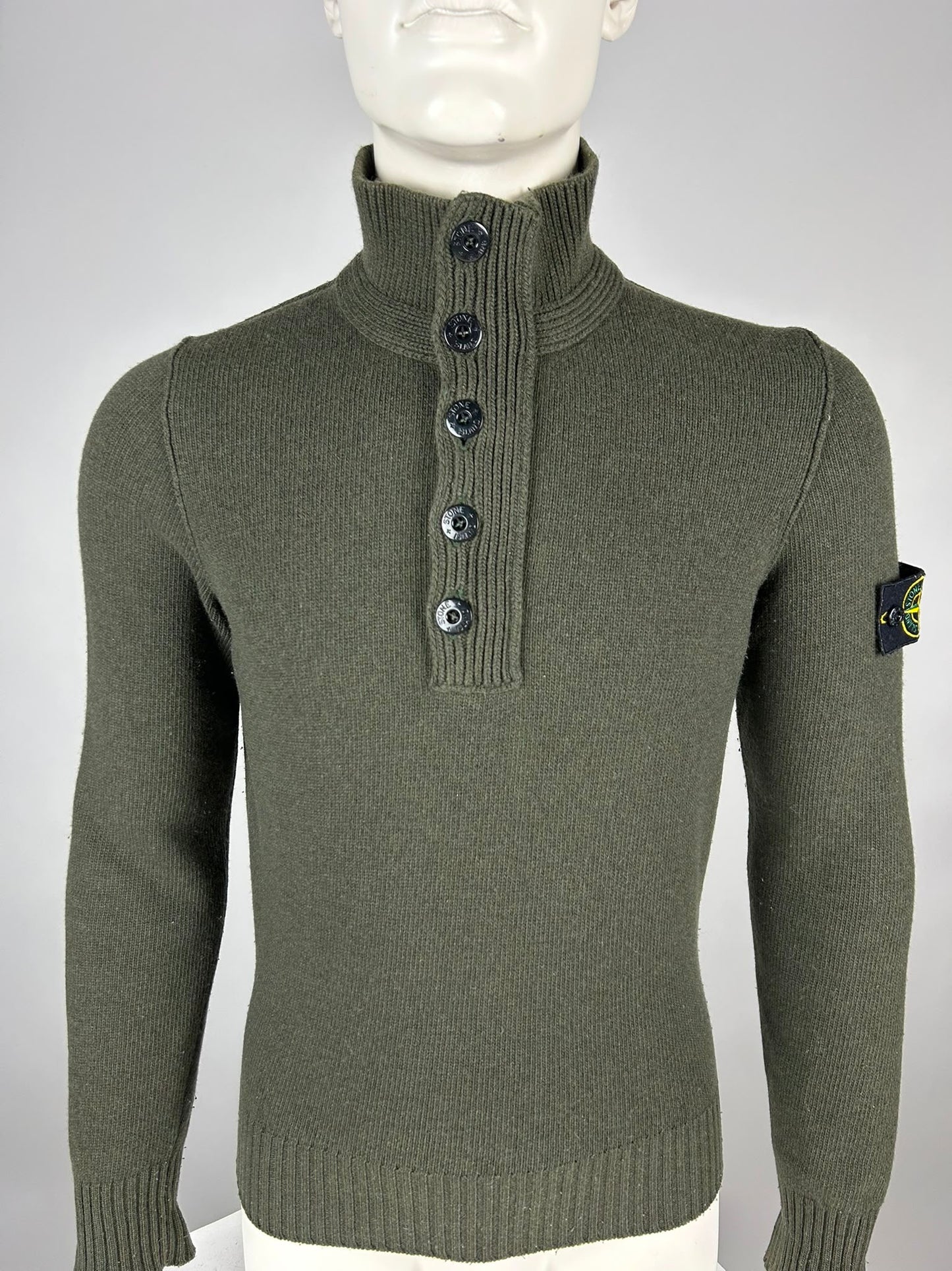 Stone Island Wool Knitwear Quarterzip (M)