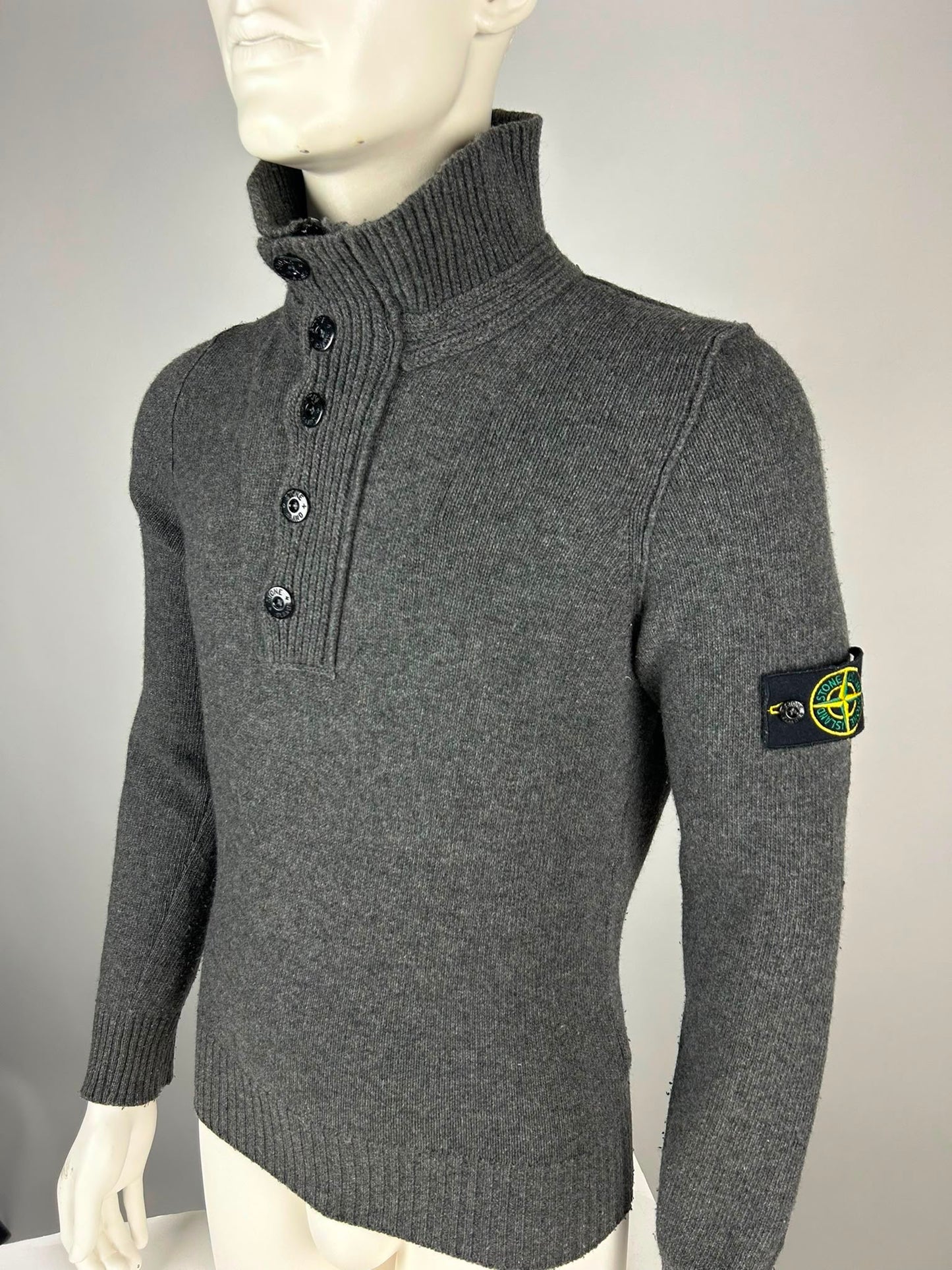 Stone Island Wool Knitwear Quarterzip (M)