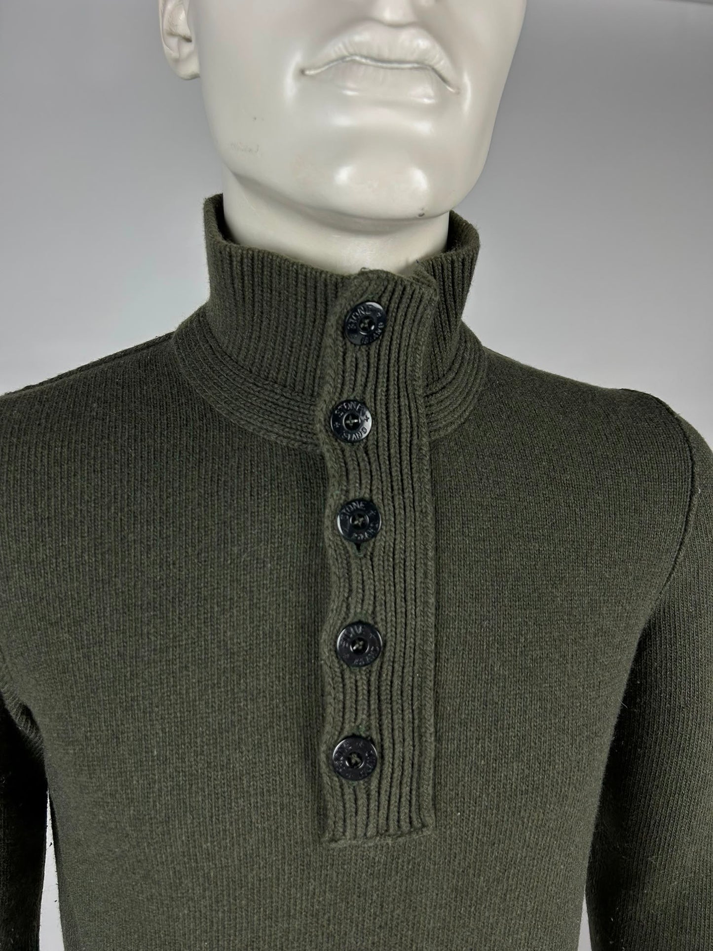 Stone Island Wool Knitwear Quarterzip (M)