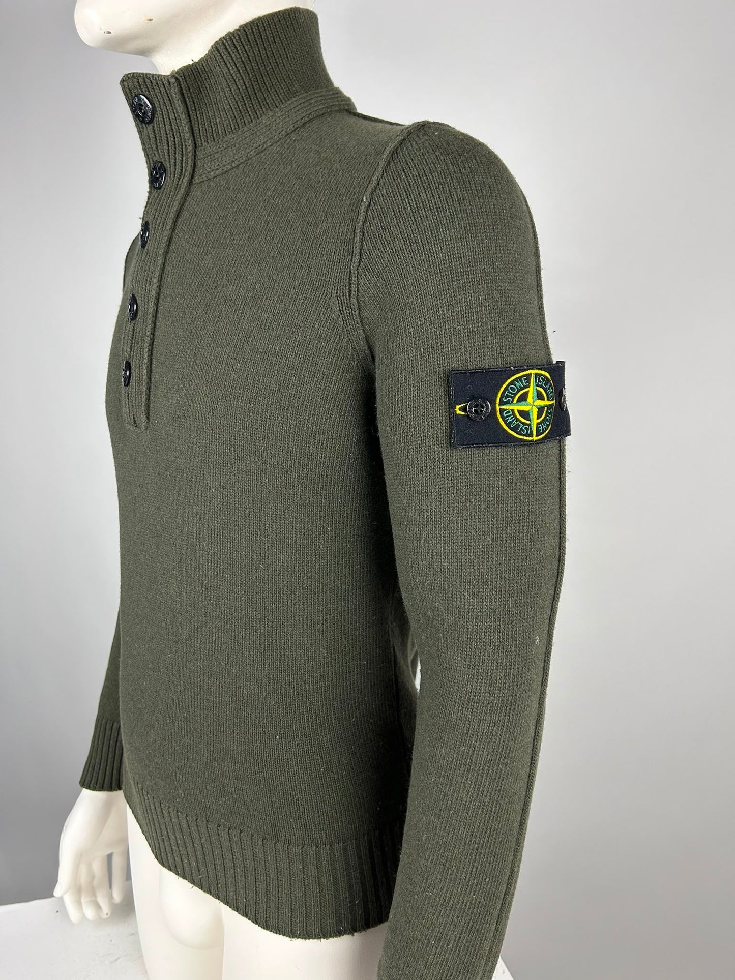 Stone Island Wool Knitwear Quarterzip (M)