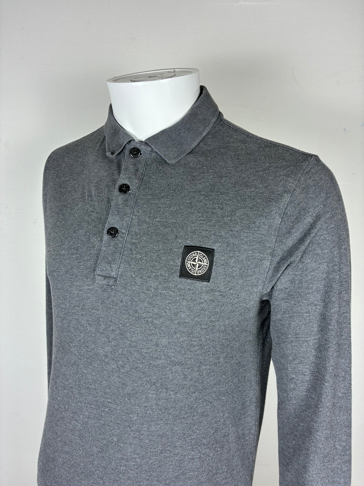 STONE ISLAND POLO LONGSLEEVE SLIM-FIT (M)