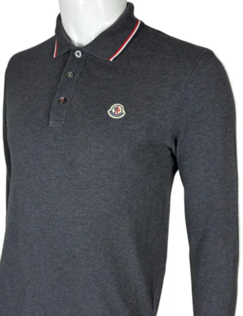 MONCLER POLO LONGSLEEVE SLIM-FIT (S)
